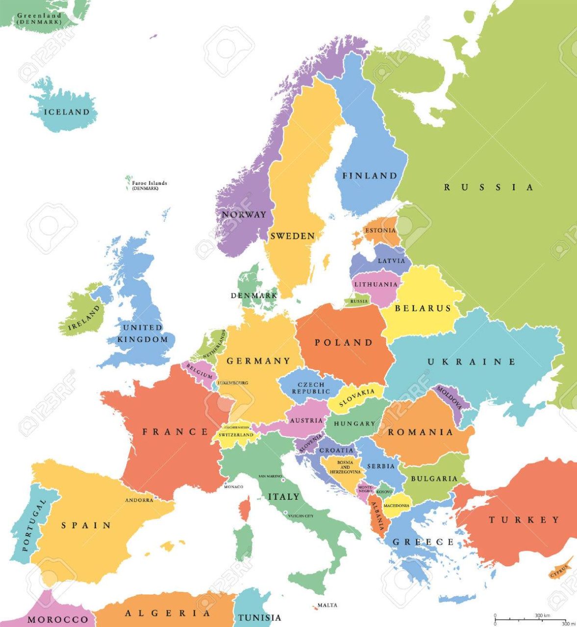 Mapa de europa paises Actualizado marzo 2024