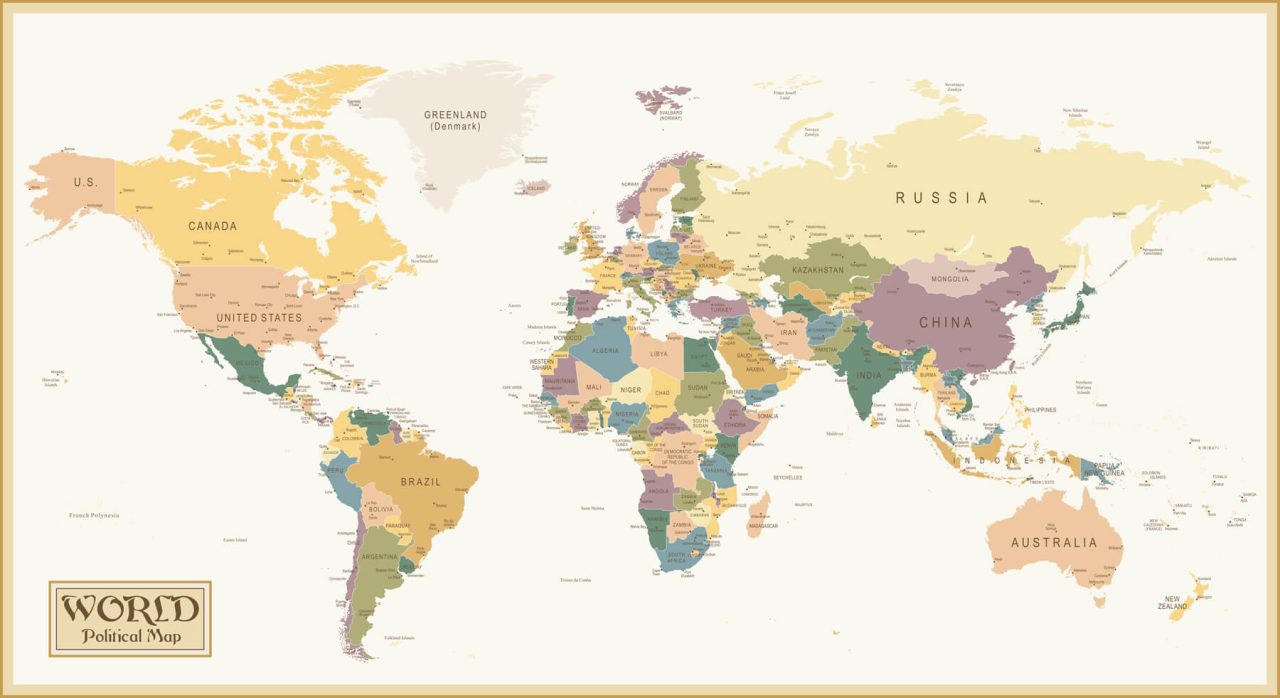 Mapamundi Con Los Países | Actualizado Enero 2024