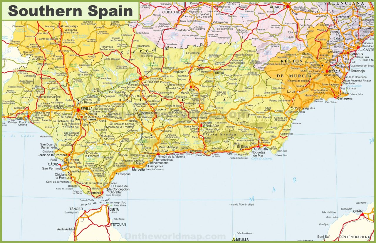 Sur De España Mapa Actualizado Mayo 2024 1758
